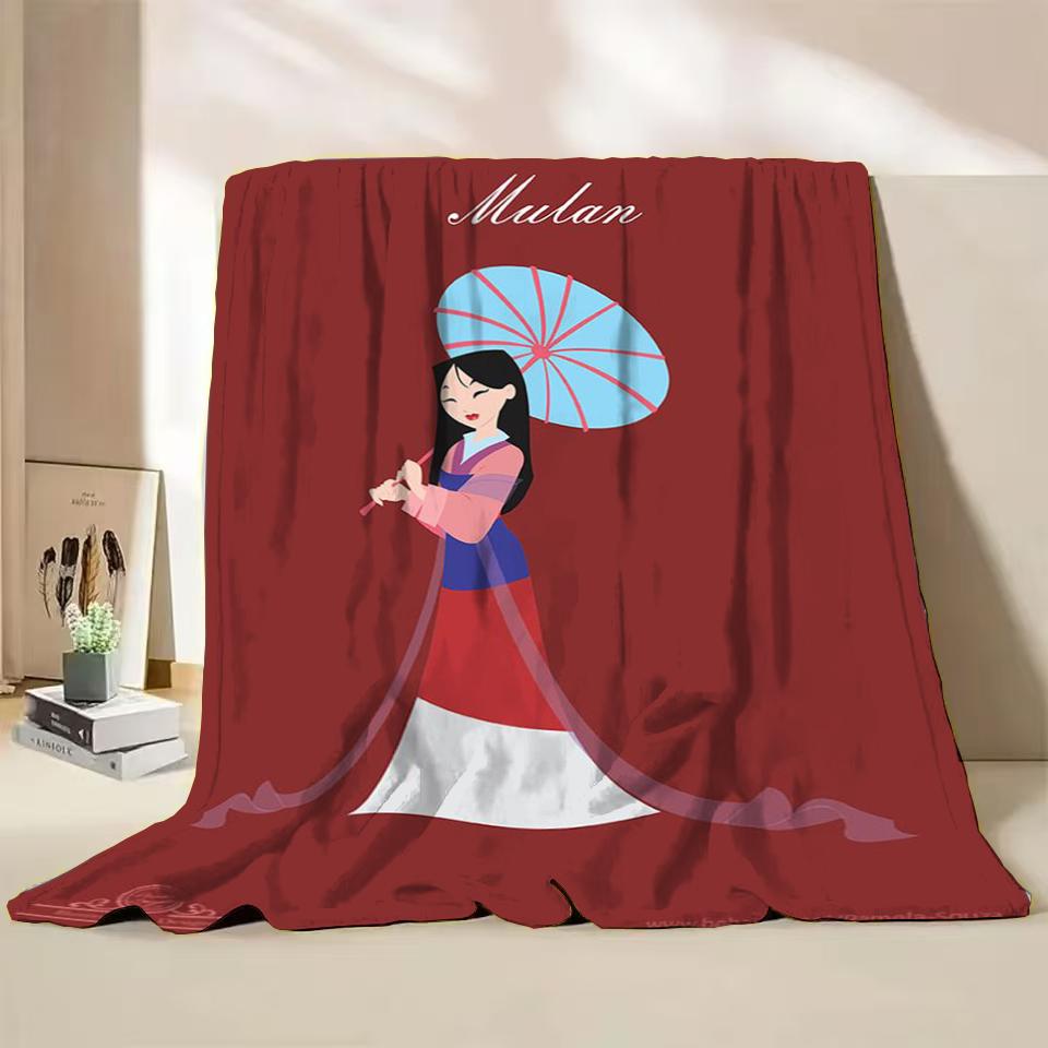 Disney Mulan Flannel Throw Blankets for Bed Sofa Home Bedroom Office Travel Children's Cover Blanket Kids Winter Warm Soft Gifts