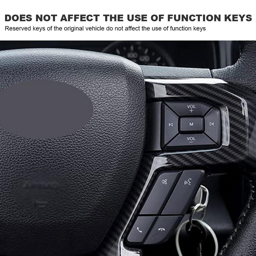 Carbon Fiber Car Steering Wheel Cover Trim Stickers For Ford Raptor F150 F-150 F 150 2015-2019 Interior Decoration Accessories