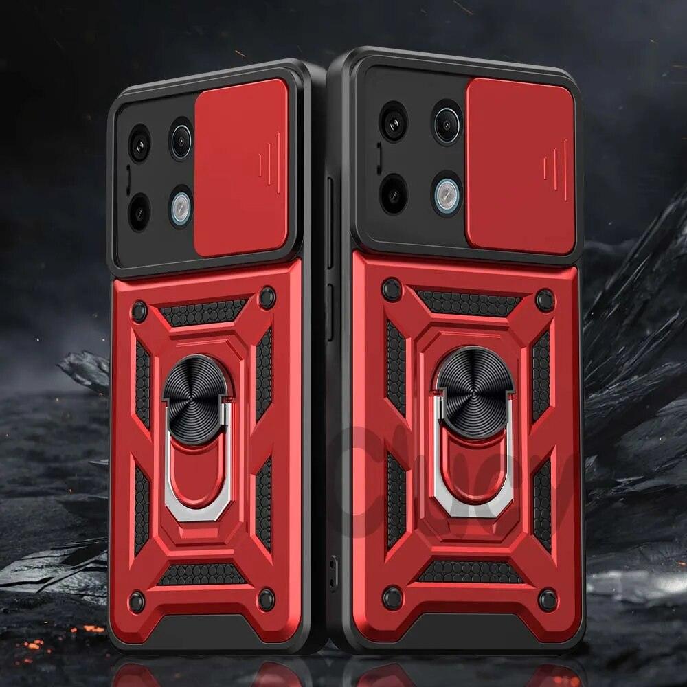 

Для Redmi Note13 Pro Plus Slide Camera Lens Protector Armor Case для Xiaomi Redmi Note 13 Pro 4G 5G Military Grade Bumpers Cover Redmi Note13(4G) красный