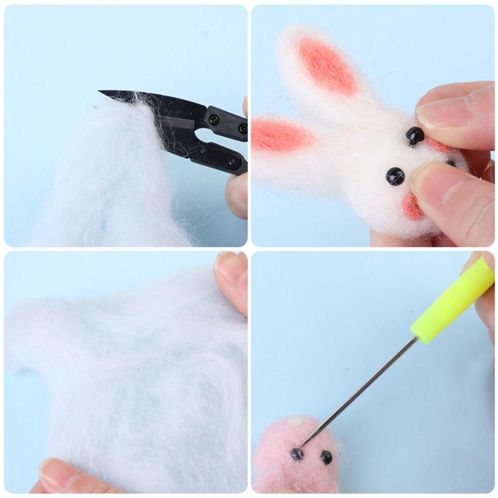 Wool Felting Tools Handmade Felt Needle Diy Sheep Wool Felt Toy 25 Colors Needle Felting Kit