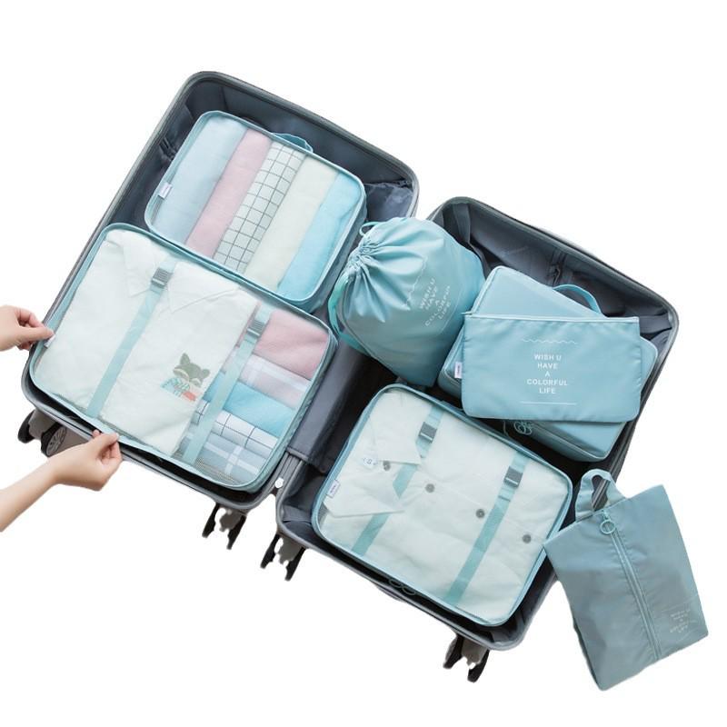 7-Piece Travel Storage Set: Bags for Toiletries, Cosmetics, Clothes, Shoes, and Luggage