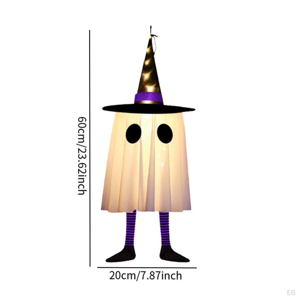Halloween Wiszący Świecący Kapelusz Podświetlane Rekwizyty Kreatywny Dekor Zewnętrzny do Wnętrz