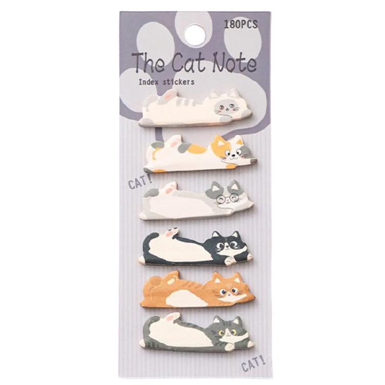 180 Counts Kitten Index Tabs Writable Page Mark Bookmarks Adhesive Index Labels Page Tabs for Notebook Planner Calendar