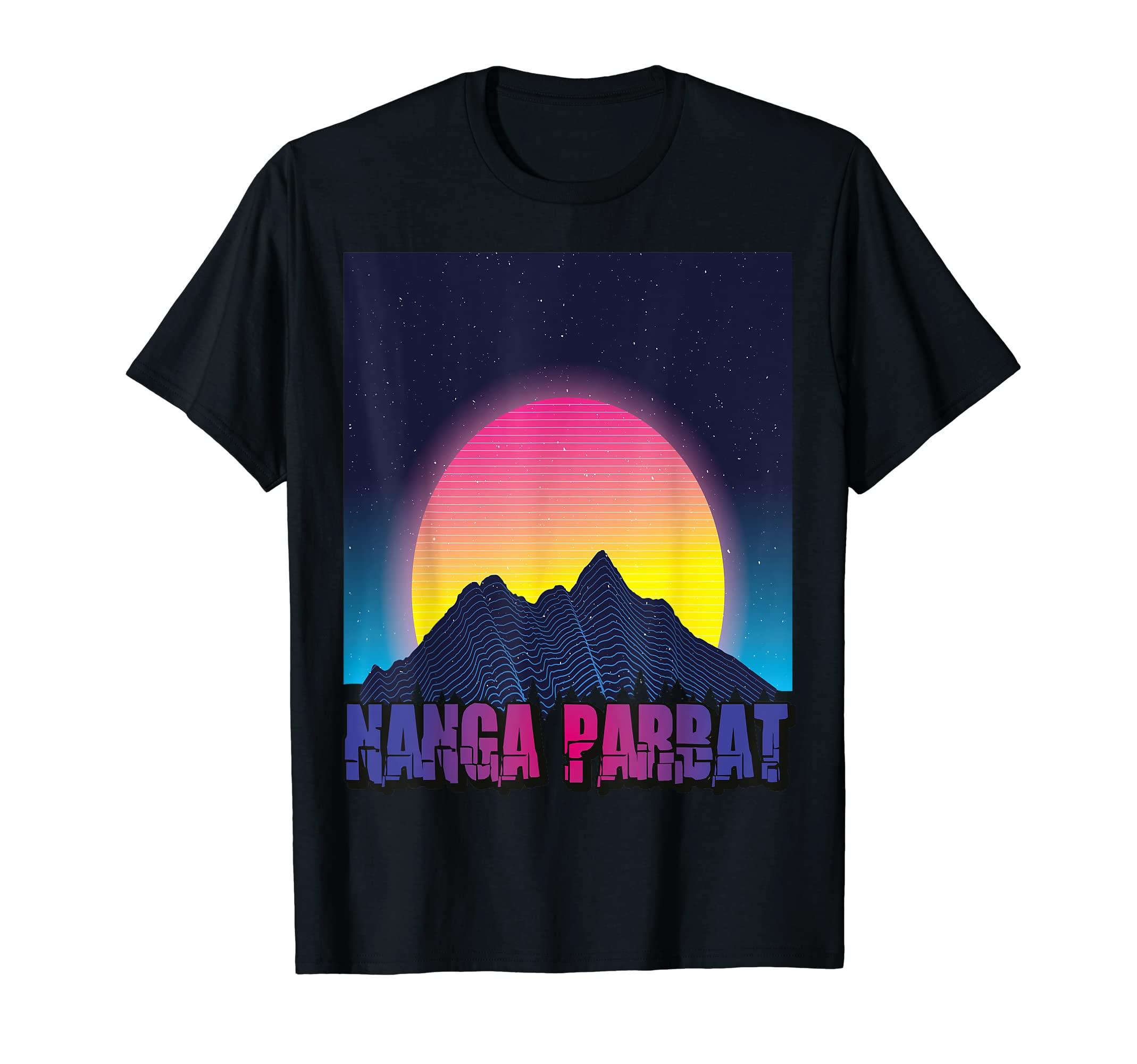

Nanga Parbat Vaporwave Mountain Hiking Mountaineer Nepal T-Shirt
