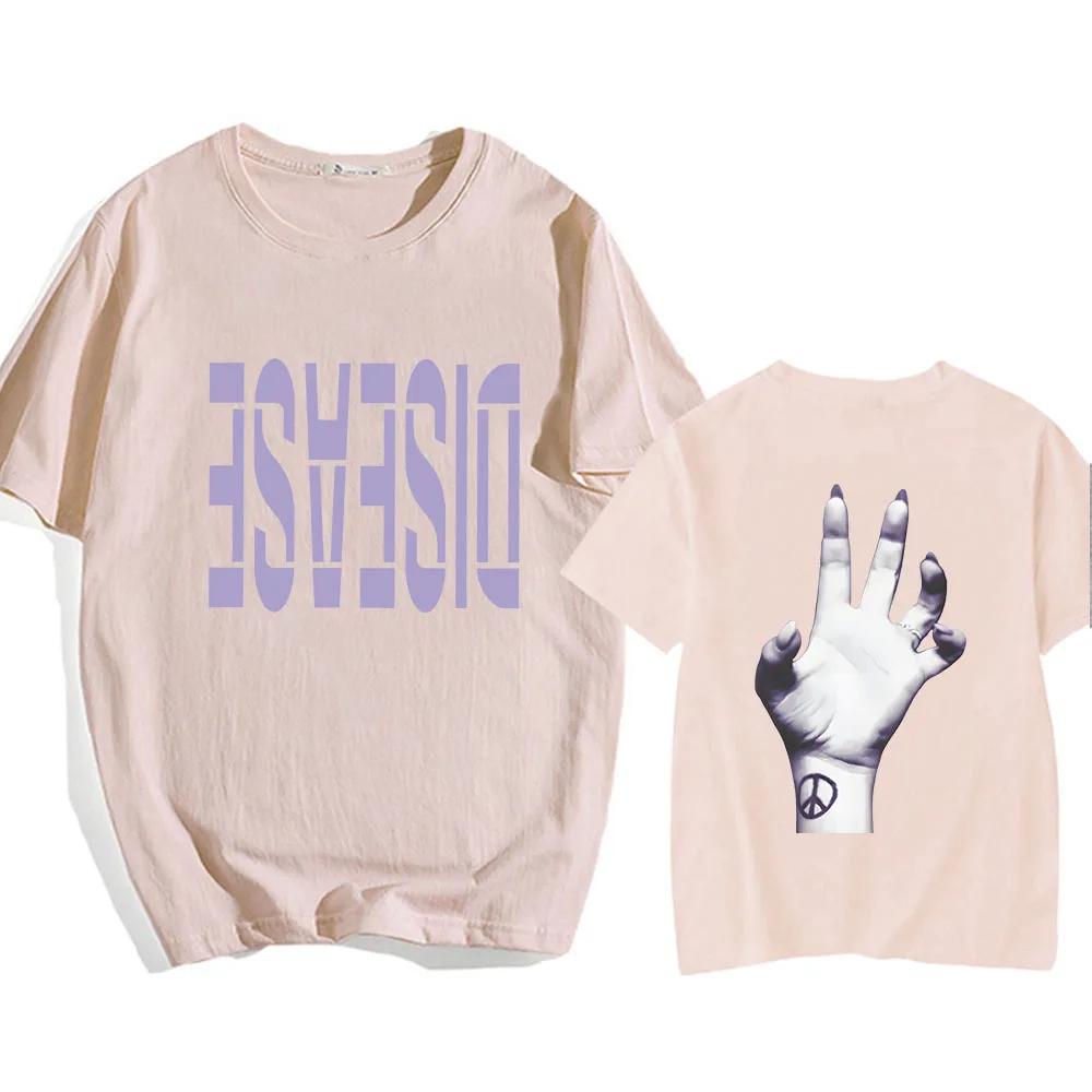 Lady Gaga Disease Graphic Tshirts Short Sleeve Summer Teeshirt Round Neck Unisex Women Soft Tshirts Printing Comfortable Tees
