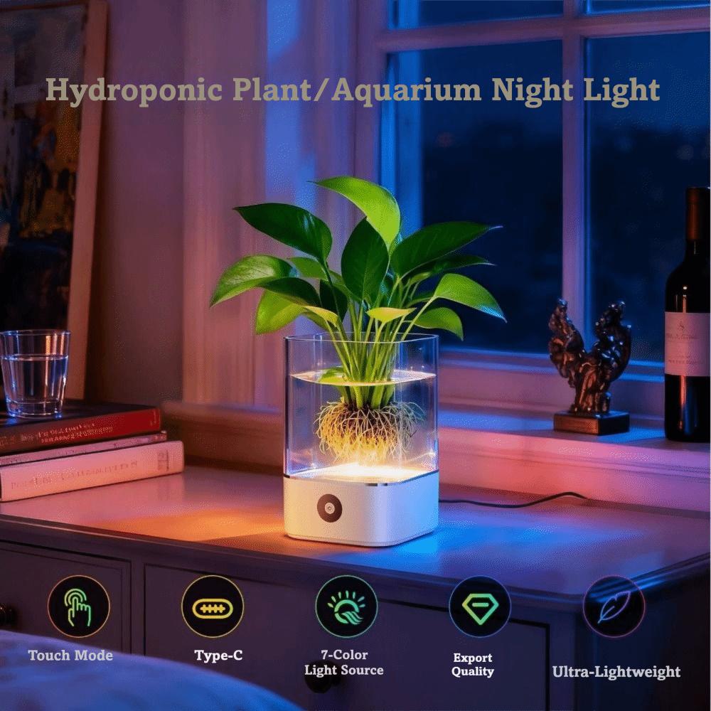 Farbwechselnde USB-betriebene Lampe Dimmbares LED-Umgebungslicht Mini-Aquariumlicht Geburtstagsgeschenk