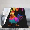 Warm Soft BlanketChildren Picnic F-CAW-F Chicken Funny Crazy Screaming Coffee Bedding Throws Flannel Bedspread For Bed Cover