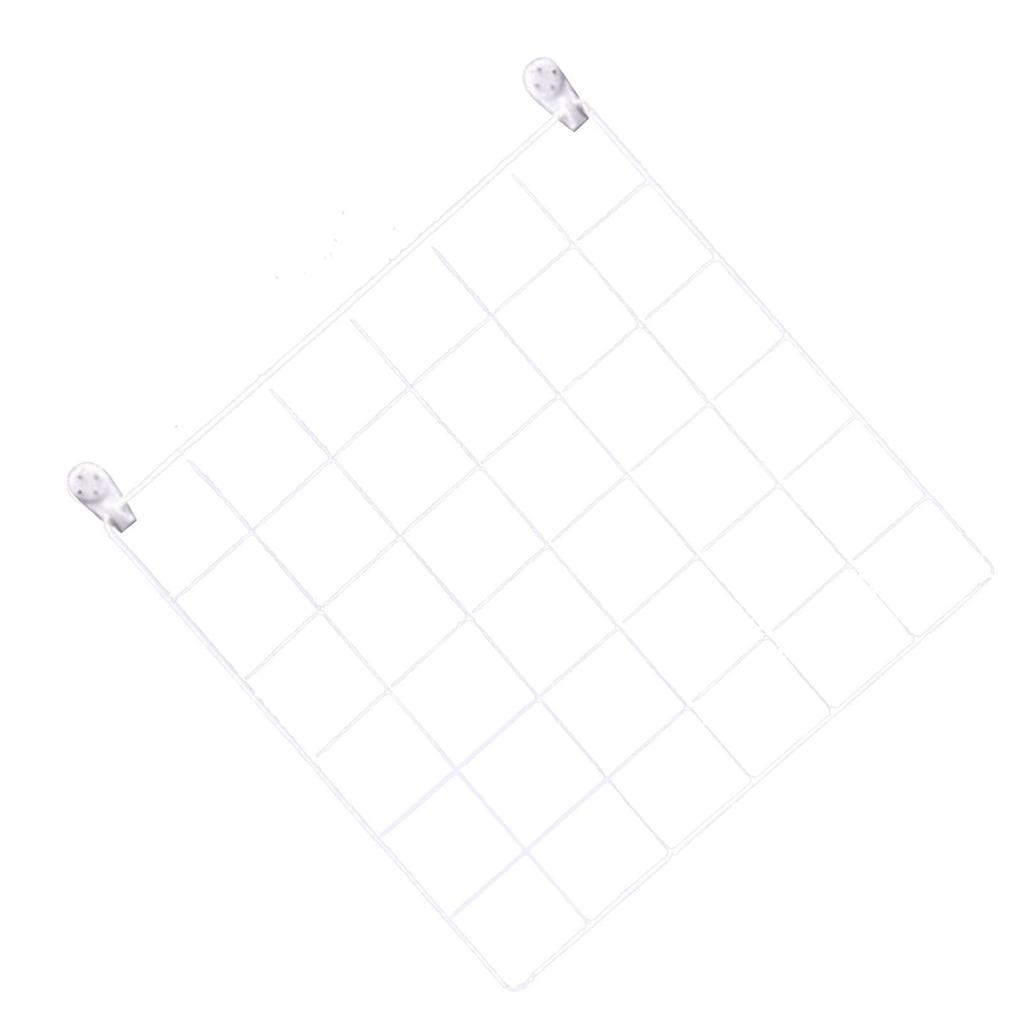 Wire Grid Panel Wall Doll   Iron Mesh Home Storage Rack Photo Hanging and Display Shelf 30x30cm