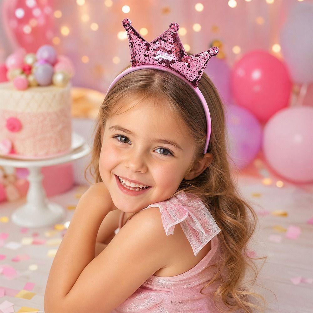 Princess Crown Headband Shiny Hair Band Party Hairband Fairy Costumes Accessories
