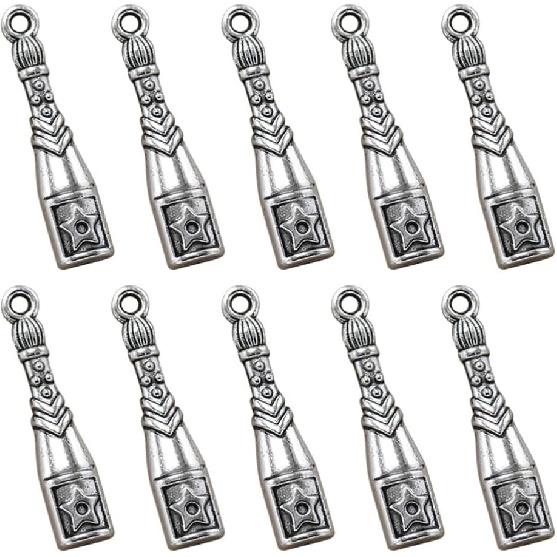 GALPADA 30PCS Wine Bottle Charm Bottle Pendants Beer Charm Alloy Jewelry Pendants for Bracelet Necklace Jewelry Making Necklace Earrings Accessories