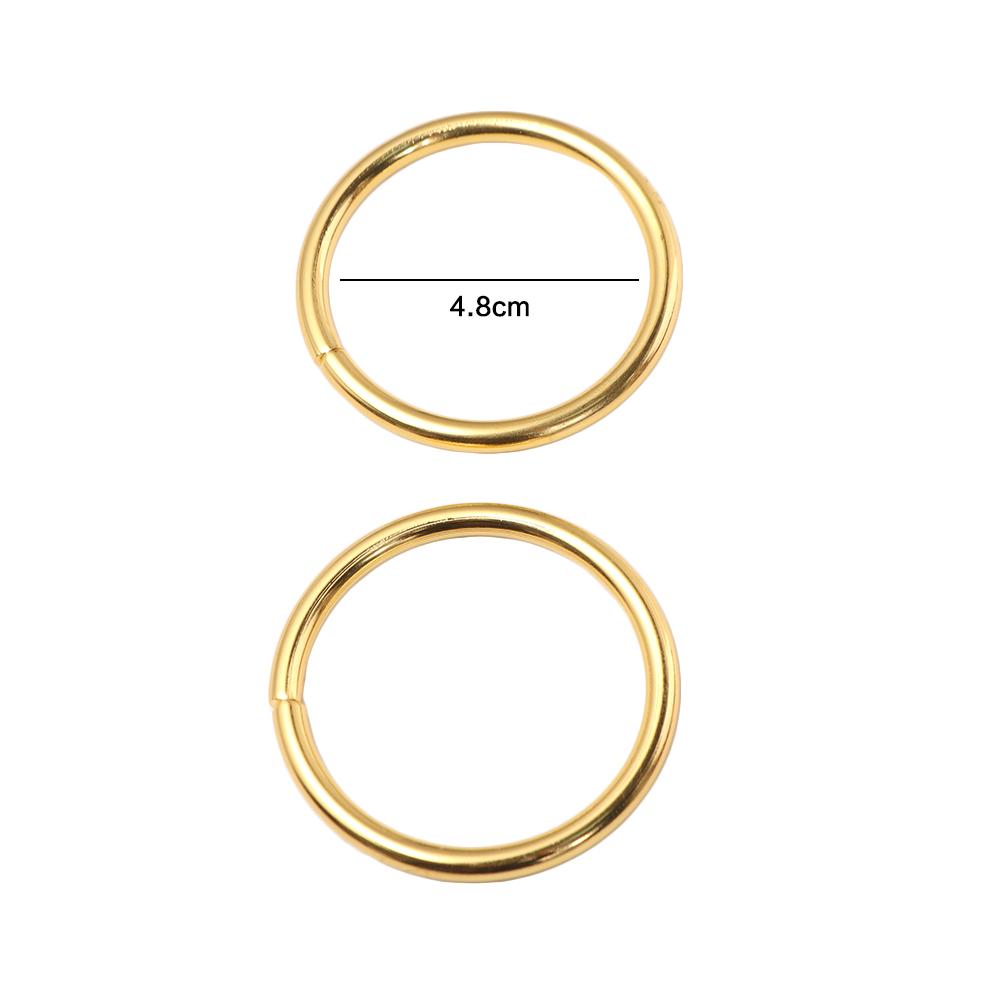 10Pcs Stainless Steel Round Napkin Ring Minimalist Style Napkin Buckle  For Table Settings