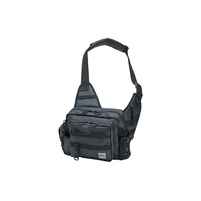 Abu Garcia One-Shoulder Bag, Coated Black, Fishing Bag, Water-Repellent, Waterproof, Suitable for Fishing In the Sea, Rivers, Mountains, and Lakes,