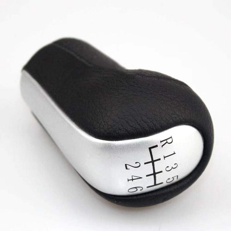5 6 Speed Chrome Matte PU Leather Car Gear Shift Knob for TOYOTA Corolla RAV4 Verso Yaris Head Ball Gearshift Shifter Stick Pen