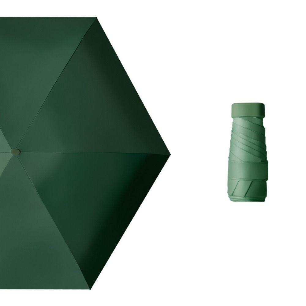Compact Travel Rain Umbrella 6 Ribs Folding Pocket Umbrella Fast Dry Hand Operated Parasol  Women