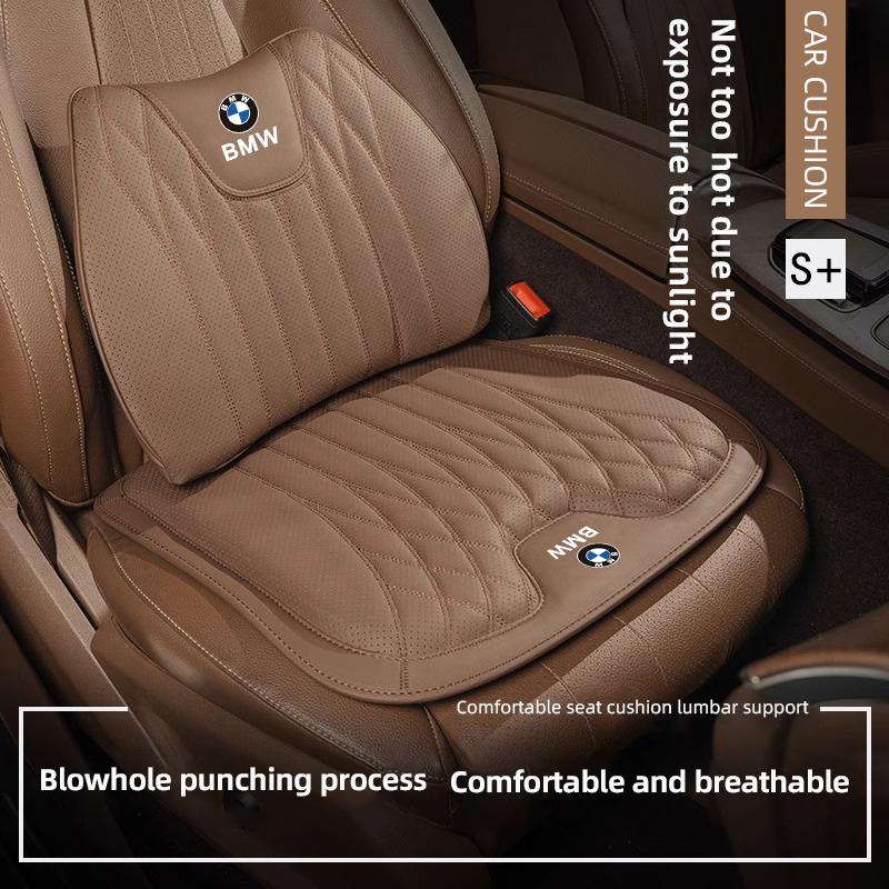 Nappa Leather Car Seat Cover Four Season Cushion Lumbar Pillow Sticker For BMW X1 X3 X4 X5 E46 E90 F20 E60 E39 F10 M1 M2 M3 M5 M NNM1