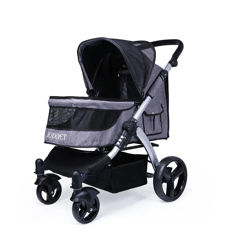 

Роскошная тележка для домашних животных с высоким обзором, тележка для больших собак, тележка для прогулок с несколькими кошками, выгуливающая тележка для собак, складная коляска для домашних животных, тележки для кошек