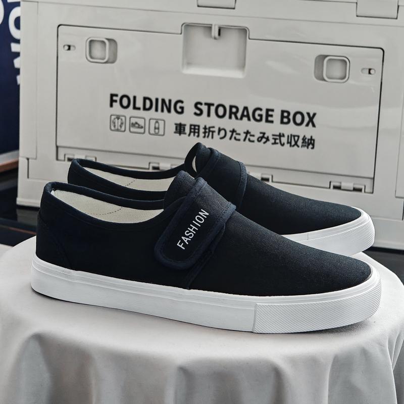 

Модная парусиновая обувь для мужчин, повседневная модная обувь с низким верхом для ходьбы, удобная мужская повседневная обувь для ношения в течение всего дня, летняя обувь 2025 43 чёрный