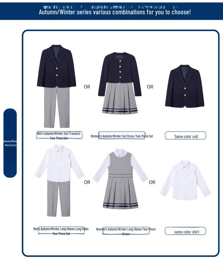British Style Kindergarten Uniforms: Children's Formal Suit Jackets for Boys and Girls