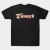 Men Black Print T-shirt The Damned No-Cut Transfer Paper Print Cotton Tshirt