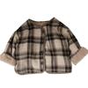 Kids Plaid Fleece Lined Wool Blend Coat Warm Casual Winter Outerwear