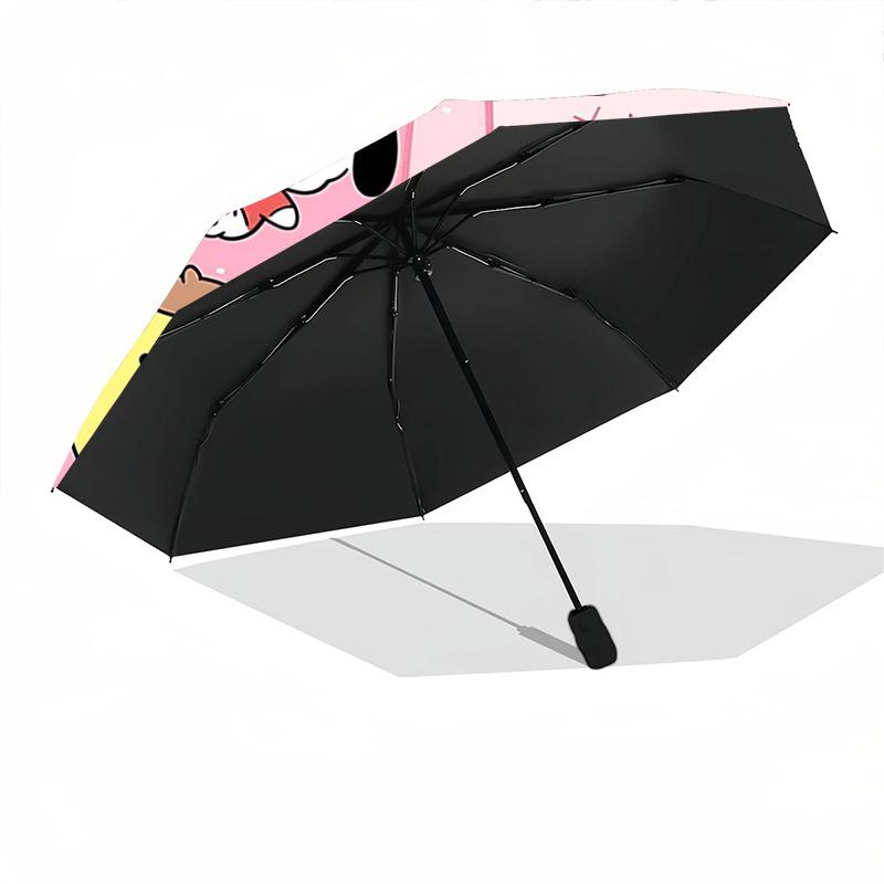 1pc Hello Kitty UFO Abduction Automatic Opening/Closing Umbrella - Portable Tri-Fold Design with 8-Bone Iron Frame, Outdoor, Gift for Fans, Travelers,