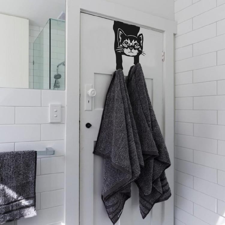 Black Coated Animal Shaped Hanger Wide Load Capacity Over Door Hanging Hook for Bathroom Bedroom Storage Solution