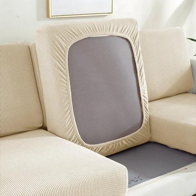 Polar Fleece Sofa Cover Jacquard Stretch Sofa Cushion Seat Cover Spandex L-shaped Corner Seaction Cover Living Room Anti-dust