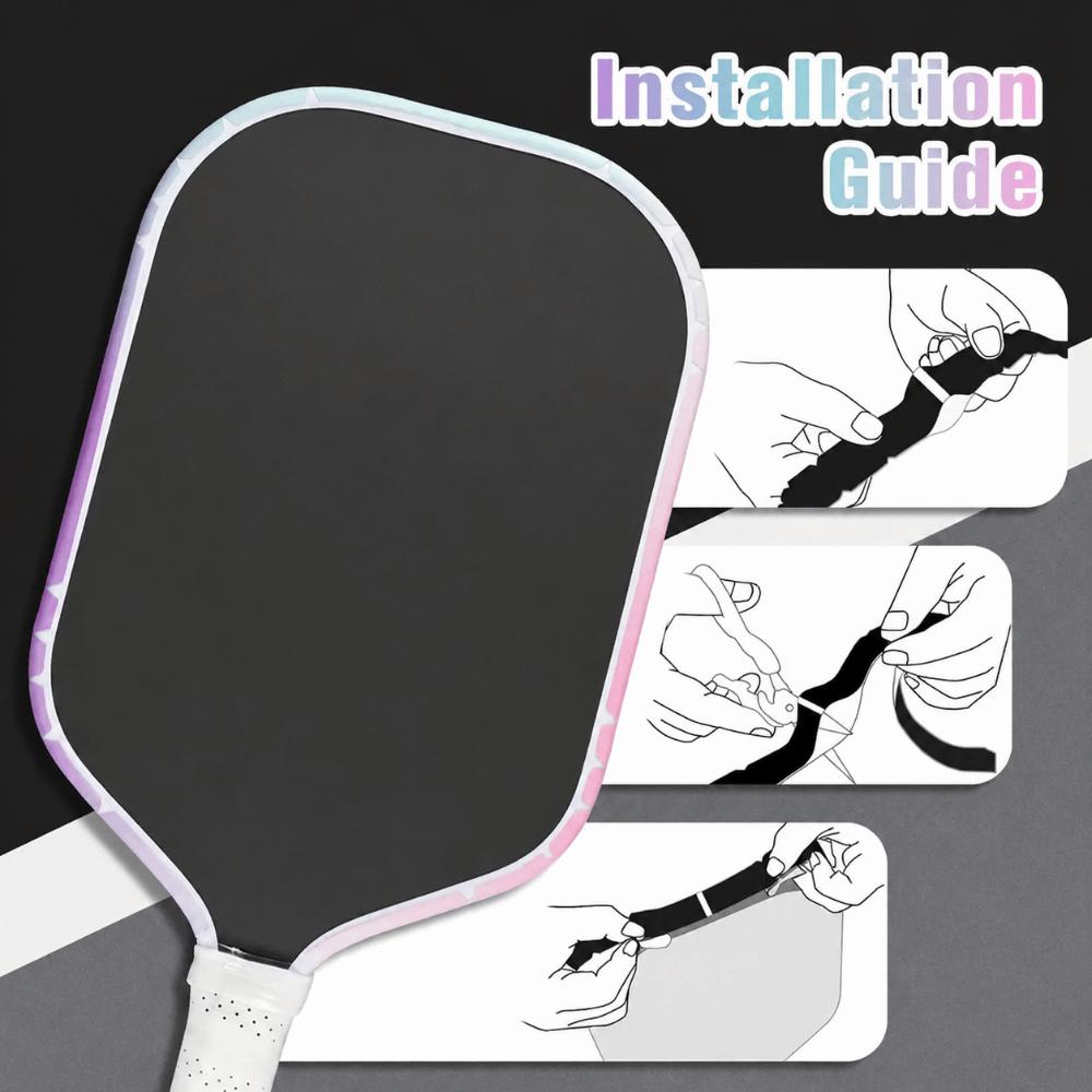 16mm Pickleball Racket Frame Protective Tape High Elastic Paddle Head Edge Tape Training