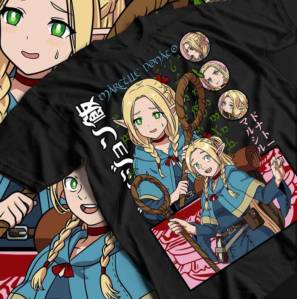 Marcille Concerned Delicious In Dungeon T-Shirt Cartoon Anime Gift Clothes