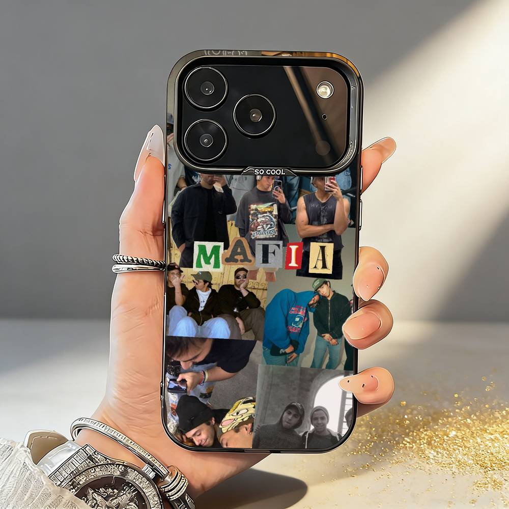 

EPC F-Flores-L-Latin M-Mafia Phone Case For iPhone17,16,15,14,13,12,11,Pro,MAX Gray Matte Silicone Black Cover iPhone14ProMax