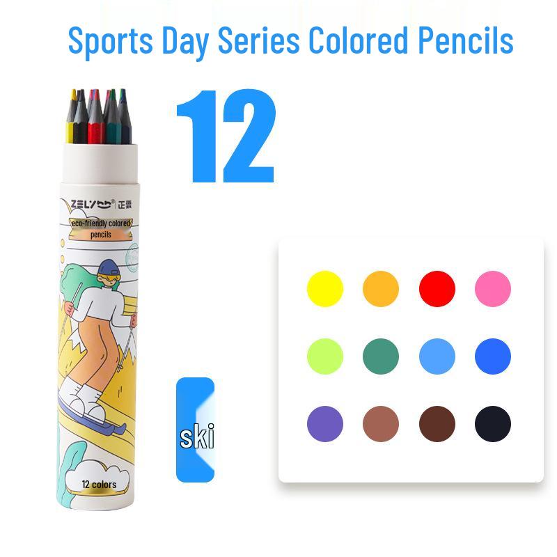 Zhenglin Erasable Colored Pencils – 24, 36, and 48 Color Sets for Children and Students Drawing and Coloring.