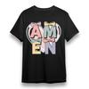 Women's T-shirt With Pastel  Alphabet Graphic Unisex 100% Cotton Oversize Tee