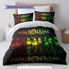 Name Custom Bob Marley Pattern Bedding Set Quilt Cover Pillowcase Home Decor Gift (1 * Duvet Cover + 2 * Pillowcase, Without Core)