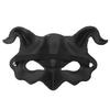 Demon Half Face Mask Realistic Red Satan Goat Mask with Adjustable