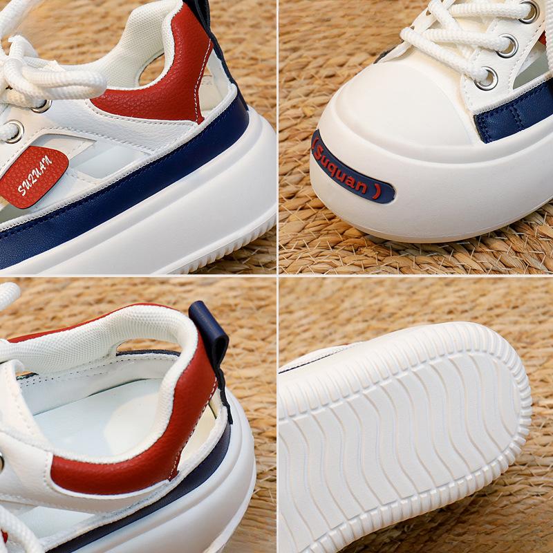 Chaussures blanches pour étudiantes et femmes, chaussures décontractées respirantes à plateforme, tendance, nouvelle collection été
