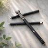 Luxury Wooden Walking Cane Brass Floral Handle 93.98 cm Gentleman Collectible Decor Gift