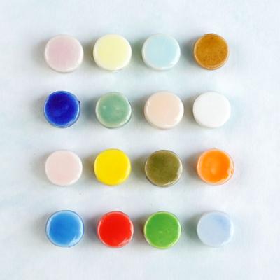Colorful Ceramic Beaded Disc Loose Beads Handmade DIY Material Bracelet Necklace Accessories