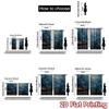 Set Of 2 Flat Printing Mysterious Train Sunset Chic Curtains Window Treatment Versatile Polyester Decorations Curtain