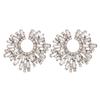 New Vintage Hollow Round Crystal Drop Dangle Earrings Trend Statement Rhinestone Ear Ring For Women Fashion Colorful Jewelry
