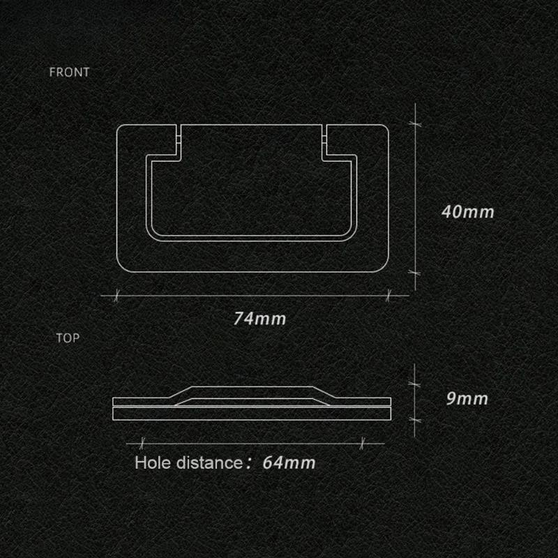 Drawer Cabinet Door Flat Concealed Handle Free Punching Invisible Handle TV Cabinet  Door Handle Dedside Table