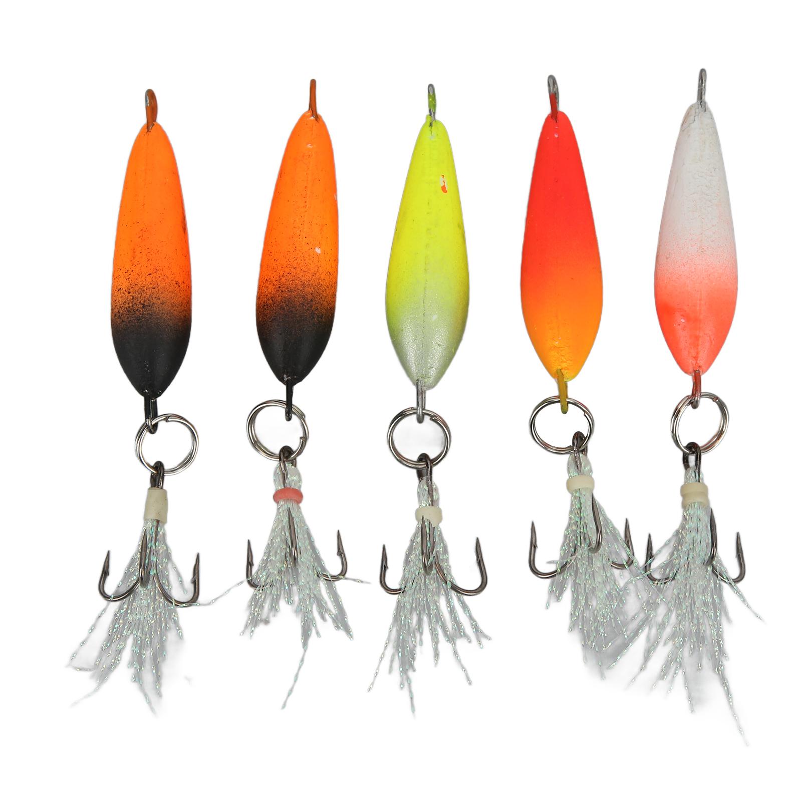 5 шт. Зимние тройные крючки для подледной рыбалки из высокоуглеродистой стали, плавающие крючки для джиггинга с пенным поплавком, в коробке