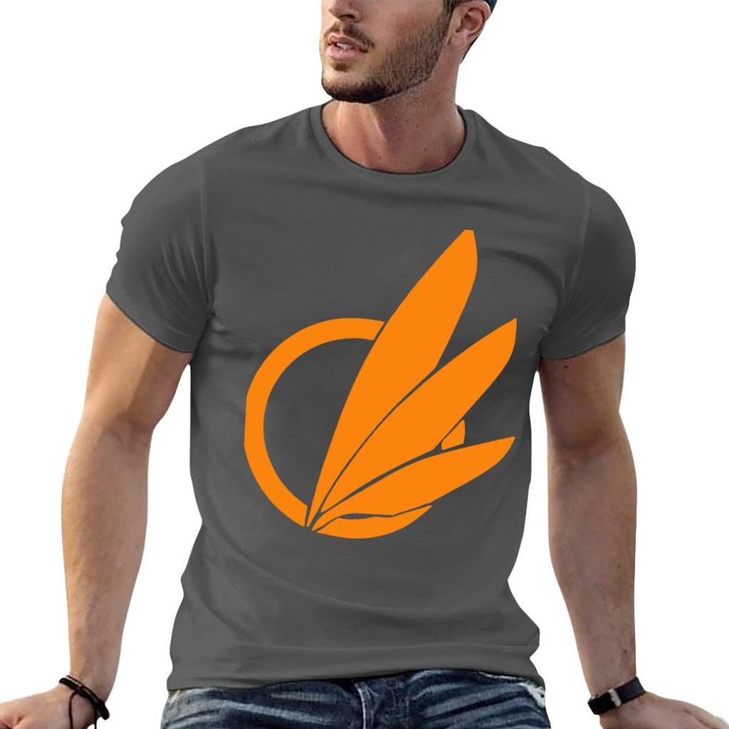 Avali Logo Orange T-Shirt Athletic Fit Sportliches Kurzarm Oberteil