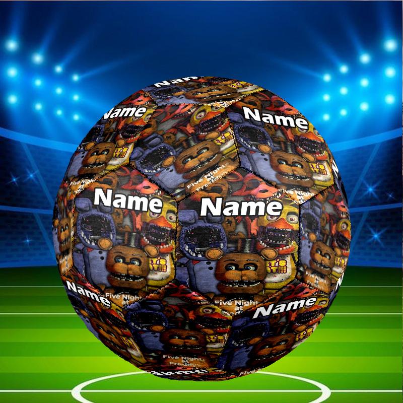Custom Name Personalized Five Nights At Freddy's Print Size 5 Soccer Ball Training & Match Football, for Team, Kicking, Gift for Football