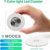 AHIIER 12 Pcs RGB Led Coasters - Multicolor Led Bar Coaster with 7 Colors, Bottle Lights and Sticker Lights for Party, Wedding, Bar