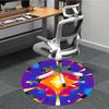1PC Abstract Colorful Design Office Round Rug, Non slip, Soft and Durable Office Rug for Interior Decoration, Perfect for Office