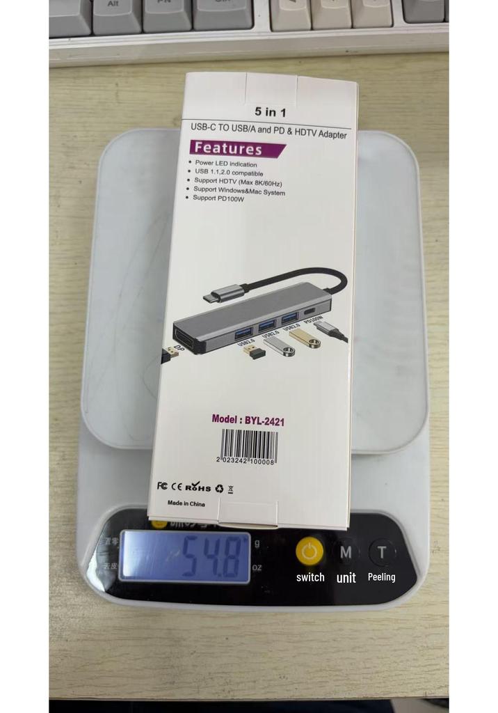 USB-C Docking Hub: 4K Screen Casting & One-Key Sleep Expansion Dock