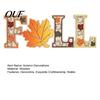 Autumn Harvest Party Ornaments 4Pcs/Set Fall Wooden Tabletop Signs, Maple Leaf Letter Decorations for Seasonal Holiday Supplies Tiered Tray Fireplace