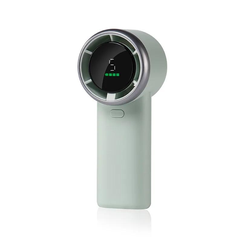 Portable Handheld Turbo Fan 5 Wind Speeds Adjustable Mini Personal Electric Fan Outdoor Camping Hand Fan Rechargeble Ventilador