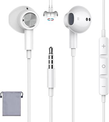 Fones de Ouvido com Fio xunbida com Microfone, Conector de 3,5 mm [Versão com Qualidade de Som Aprimorada], Design Magnético, Sem Emaranhamento, Fones de Ouvido Intra-auriculares, Microfone,