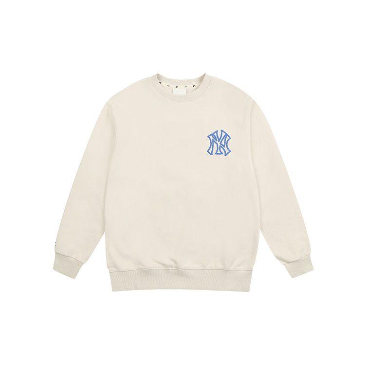 MLB Sweatshirts Unisex Ecru Crew Neck Moderate Regular 31MT54061-50I